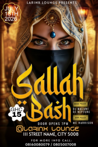 Black Sallah Bash Event Poster template