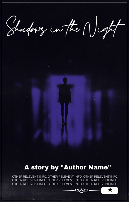 Black Serial Killer, Horror Wattpad Cover template