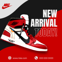 Red Nike Shoe Launch Instagram-opslag Template