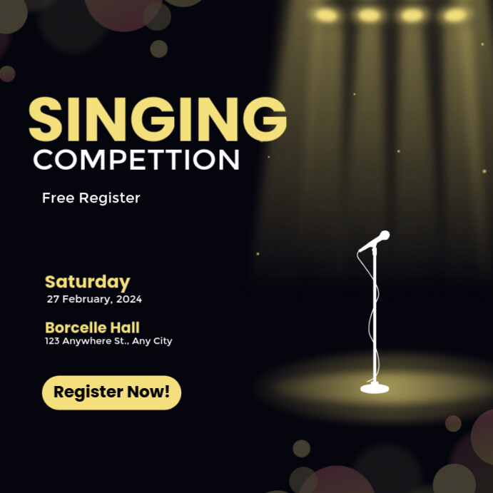 Black Singing Competition Instagram Post template