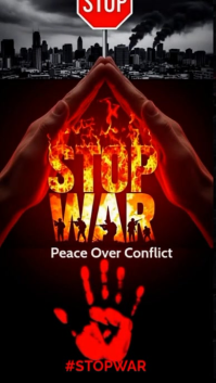 Black Anti-War Campaign История на Instagram Template