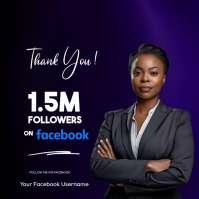 Black Social Media Milestone Instagram Post template