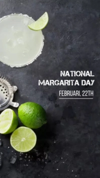 BLACK SOFT NATIONAL MARGARITA DAY TEMPLATE Instagram Story