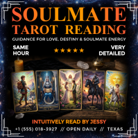 Schwarz Tarot Reading Pos Instagram Template
