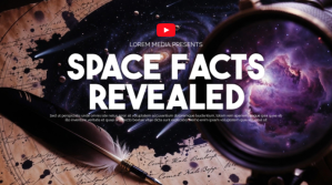 Black Space Exploration YouTube Thumbnail template
