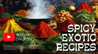 Black Spicy Exotic Recipes YouTube Thumbnail template