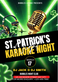 Black St Patrick Day  A3 template