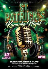 Black St Patrick Day Celebration  A3 template