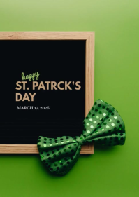 Black St. Patrick's Day Celebration A6 template
