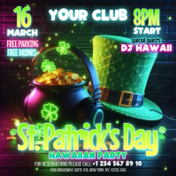 Black St. Patrick's Day Party Instagram Post Video template