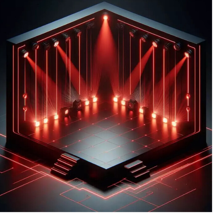 Black stage neon light Template | PosterMyWall