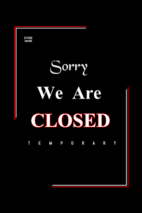 Store Closure Notice Posters Template | PosterMyWall