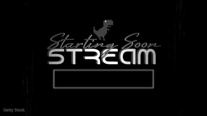 Black Stream Overlay Starting Soon Template | PosterMyWall