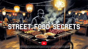 Black Street Food YouTube Thumbnail YouTube-miniature template