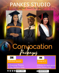 Black Studio Photography Marketing Flyer  Convocation Photo & Video Package Promo Instagram Portrait template