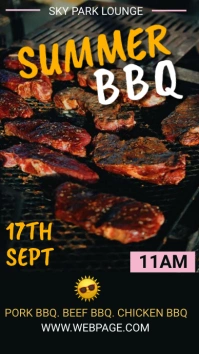 Black Summer Barbecue Digital Display Templat template