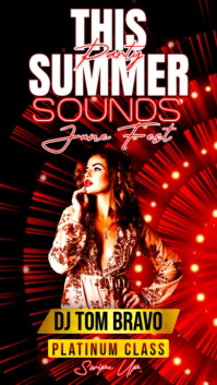 Black Summer Party Festival Instagram Story template
