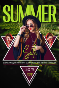 Black Summer Sale Poster template