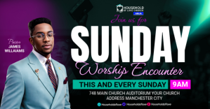 Black Sunday Service Facebook Shared Image template