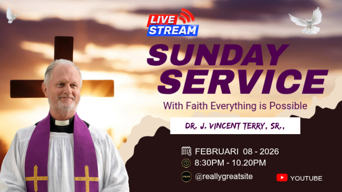 Black Sunday Service YouTube Thumbnail Template | PosterMyWall