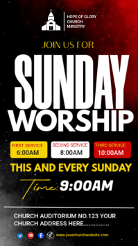 Black Sunday Worship Service Instagram Story template
