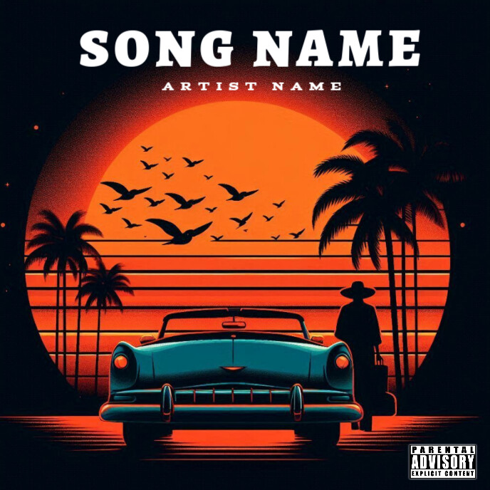 Black  Sunset Mixtape Album Cover  Album Cover Capa de álbum template