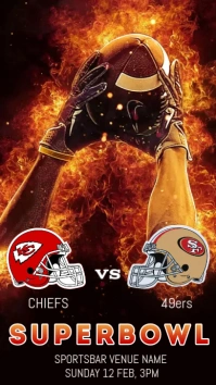 Black Super Bowl Digital Display Image template