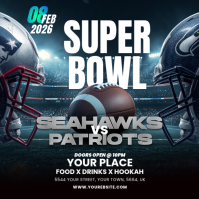 Black Super Bowl Event Instagram Post template