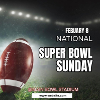 Black Super Bowl Event Instagram Post template