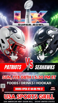 Black Super Bowl Event Instagram Story Video template