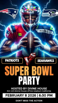 Hitam Super Bowl Party Instagram Reel Template