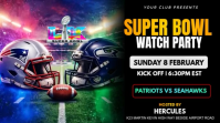 Black Super Bowl Watch Party Digital Display Video template