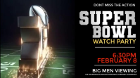 Black Super Bowl Watch Party Digital Display Video template