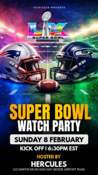 Black Super Bowl Watch Party Instagram Story Video template