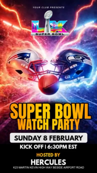 Black Super Bowl Watch Party Instagram Story Video template