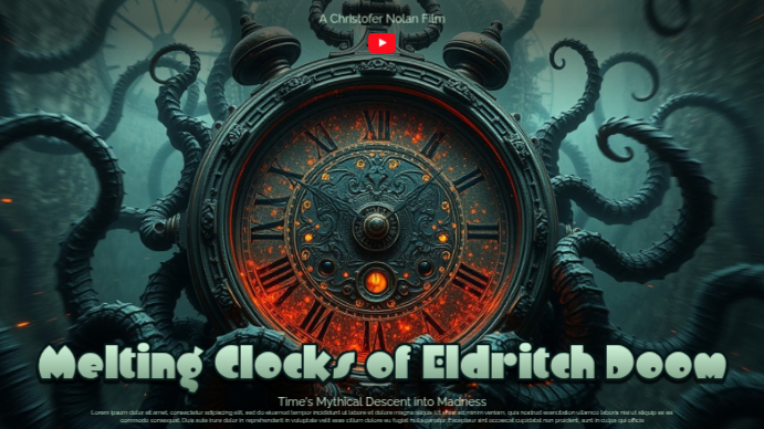 Black Surreal Time Travel YouTube Thumbnail Template | PosterMyWall