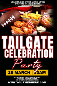 Black Tailgate Celebration Poster Plakat template