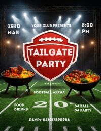 Nero Tailgate Party Ulotka Template