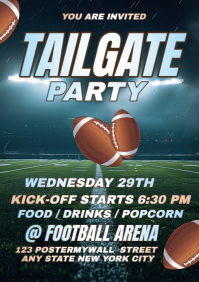 Black Tailgate Party  A4 template