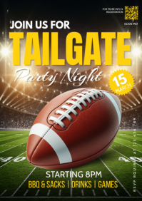Black Tailgate Party A5 template