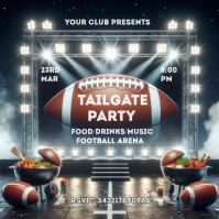 Black Tailgate Party Instagram Post template