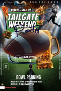 Black Tailgate Party Poster Video template