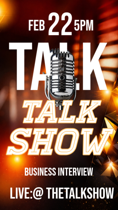 Plantilla de Black talk show promotion instagram story | PosterMyWall