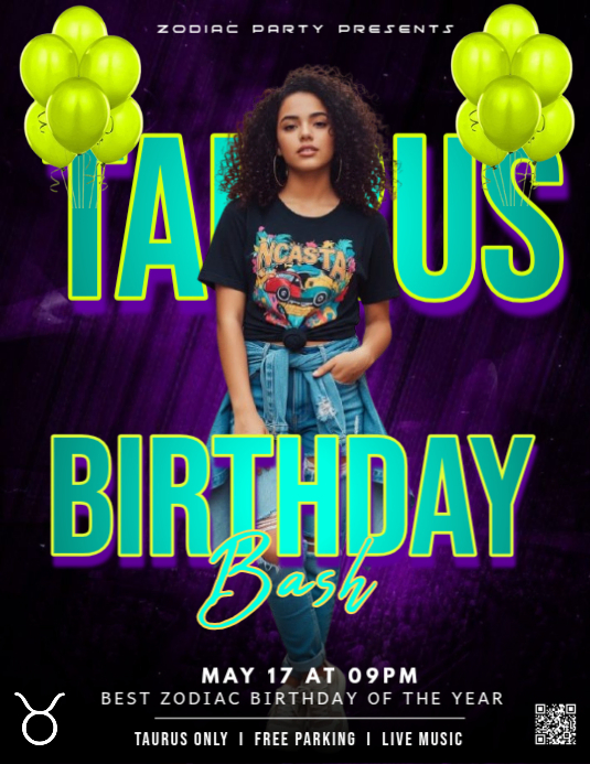 Black taurus bash instagram post (2) flyer Template | PosterMyWall