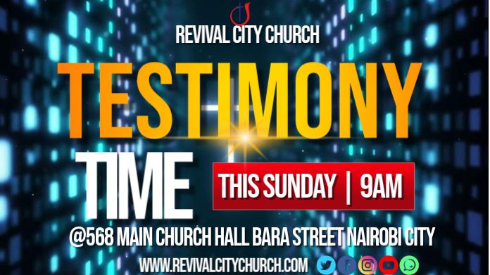 Copy of Black Testimony Sunday Service Twitter Post | PosterMyWall
