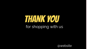 Black  Thank Digital Display (16:9) template