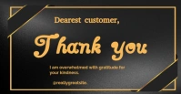 Black  Thank You Card Facebook Event Cover template
