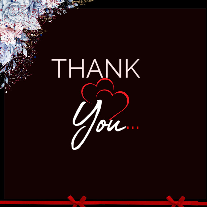 Copy of Black Thank You Instagram Post | PosterMyWall