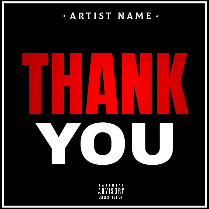 Black Thank You Mixtape Cover Album Cover PosterMyWall