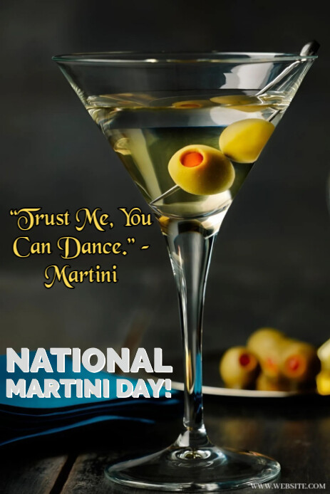 Black The Image Is A Features A Stylish Close Up Shot Of A National Martini Day Pinterest Graphic template